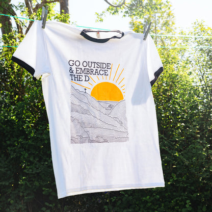 Go Outside & Embrace the D | Unisex Ringer T-shirt