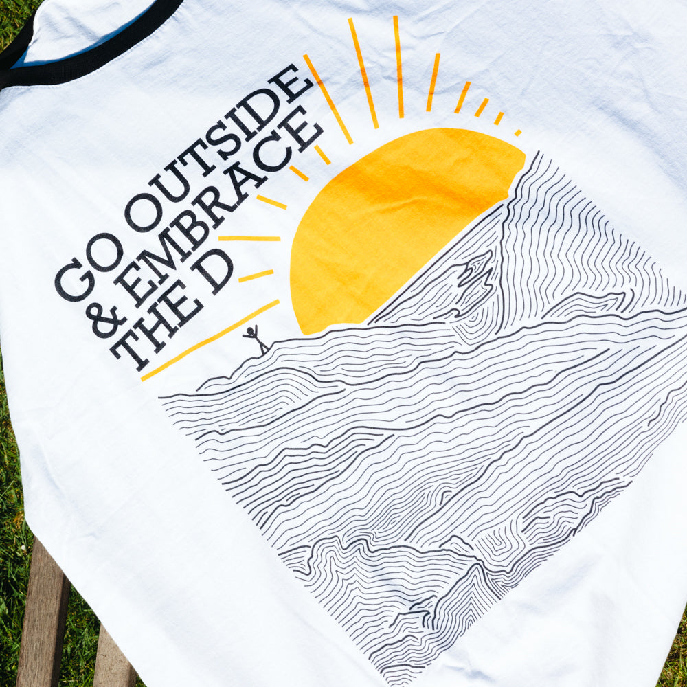 Go Outside & Embrace the D | Unisex Ringer T-shirt