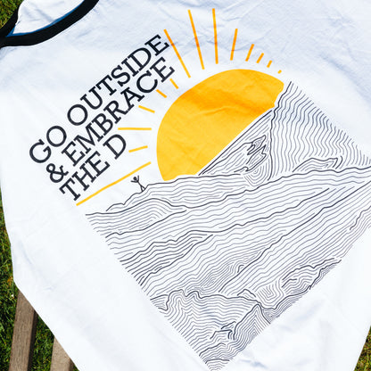 Go Outside & Embrace the D | Unisex Ringer T-shirt